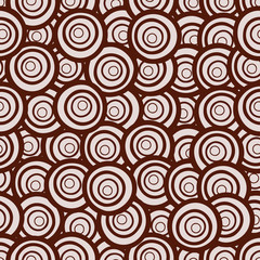 Hand drawn seamless pattern with circles