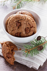 sweet chocolate cookies or biscuit