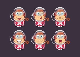 Monkey mascot space