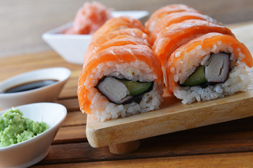 sushi with salmon