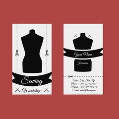 Vector design business card tailor.