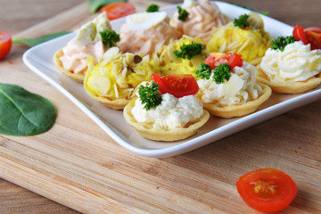 tartlet with cream