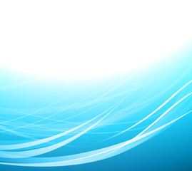 Blue background with light wave