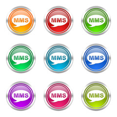 mms colorful vector icons set