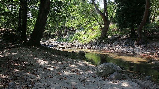 Natural scene with river in Samothrace  island in Greece