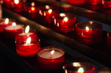 candles in church