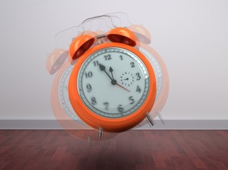 Naklejka premium Composite image of alarm clock counting down to twelve