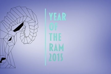 Composite image of half rams head