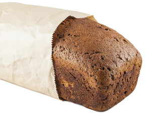 brown bread in paper packing