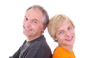Teenager mit Vater