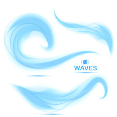 great set of beautiful massive waves abstract background