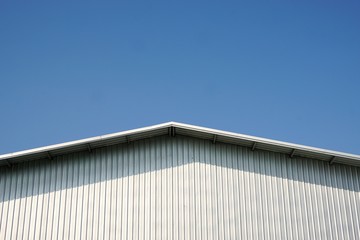 roof matel sheet with the blue sky