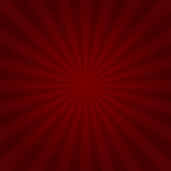 Red Sunburst Rays Background. Vector