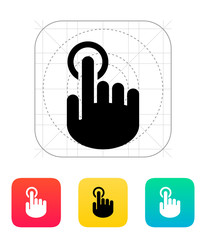 Hand finger id icon. Hand pointer symbol.