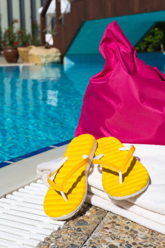 Beach accessories at the pool