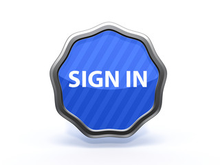 sign in star icon on white background
