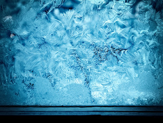 Frosty pattern on window - Powered by Adobe