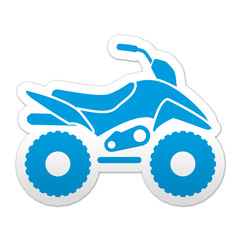 Pegatina simbolo quad vista lateral