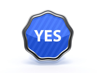 yes star icon on white background