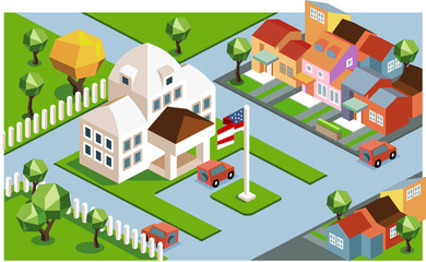 Sunny isometric environment