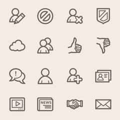 Community. Social media icons set