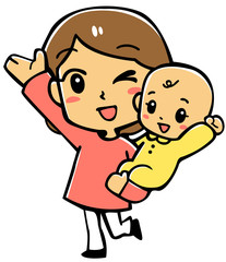 赤ちゃんとママ