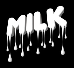 Dripping milk sign