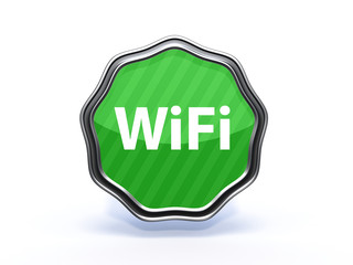 wifi star icon on white background