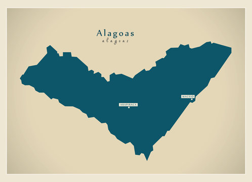 Modern Map - Alagoas BR