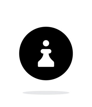 Chess Pawn simple icon on white background.