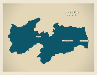 Modern Map - Paraiba BR