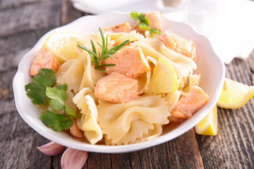 pasta and salmon