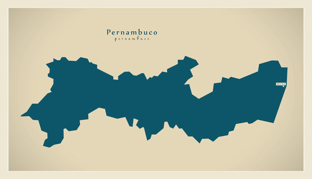 Modern Map - Pernambuco BR