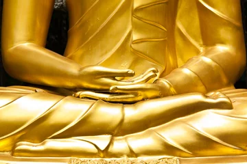 Crédence de cuisine en verre imprimé Bouddha Buddhist statue hands