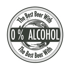 Obraz premium the best beer without alcohol stamp