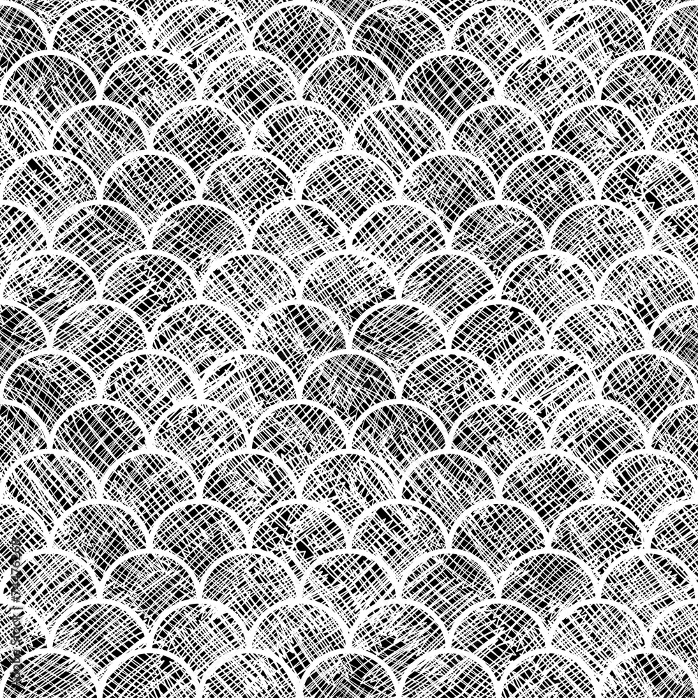 Poster asian scale seamless pattern textured