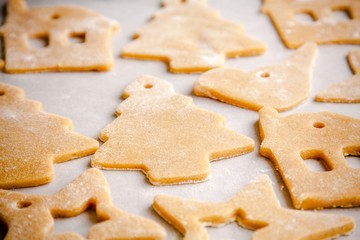 Baking christmas cookies