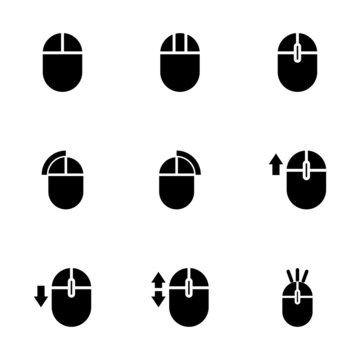 Vector computer mouse icon set