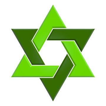 Hexagram - 006B - Green