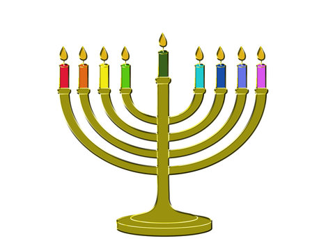 menorah hanukkah candles