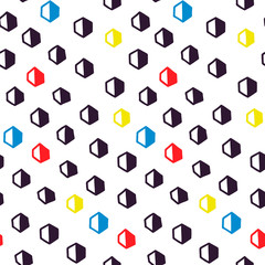 Hand drawn doodle seamless geometric pattern