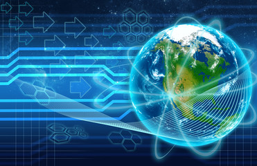 Abstract illustration. View of Earth from space.