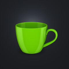 3d rendered cup.