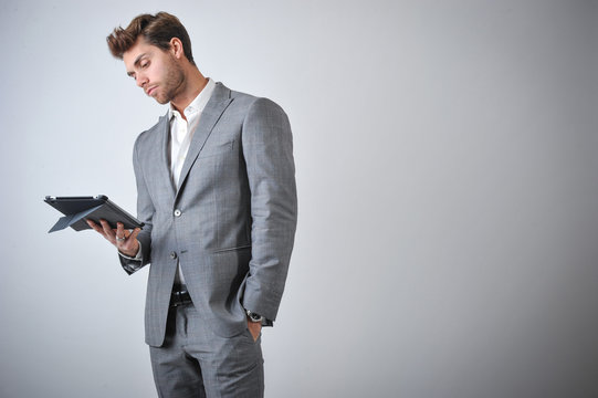 Man With Tablet For Business
