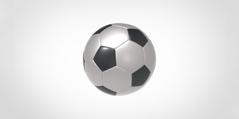 black and grey Soccer ball or football