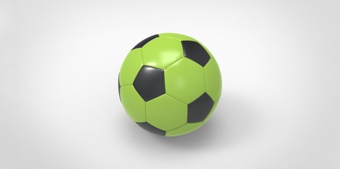 Fototapeta premium green and black Soccer ball or football