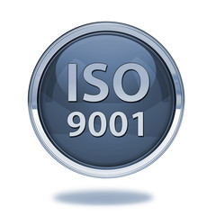 Iso 9001 pointer icon on white background