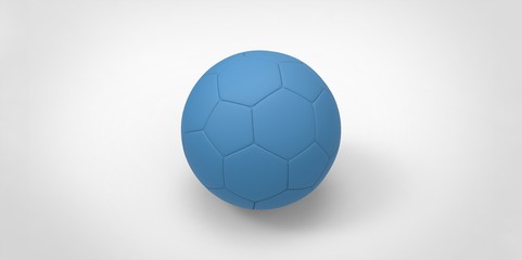 blue azzure soccer ball isolated on white. football ball