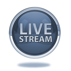 Live stream pointer icon on white background