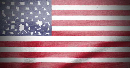 Obraz premium US Staaten anstelle der Sterne in der US Flagge
